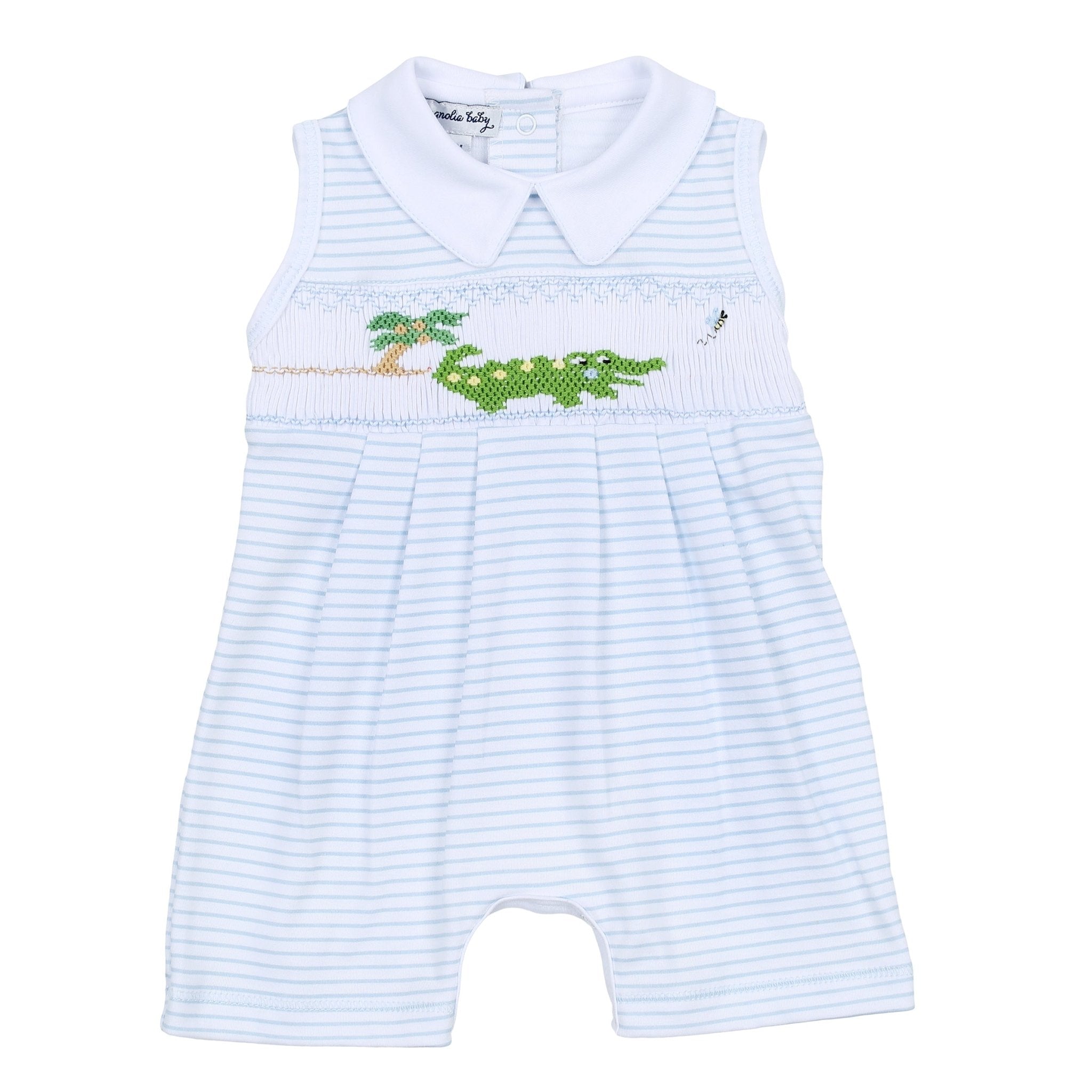Alligator Classics Smocked Short Playsuit - Blue - Magnolia BabyShort Playsuit