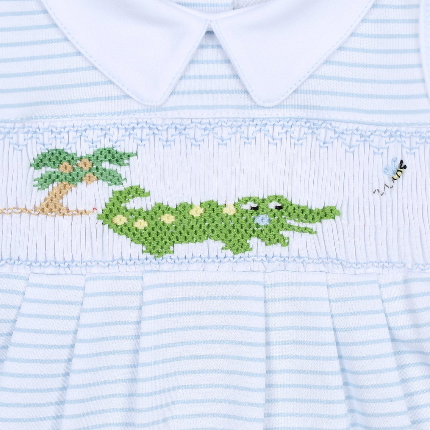 Alligator Classics Smocked Short Playsuit - Blue - Magnolia BabyShort Playsuit