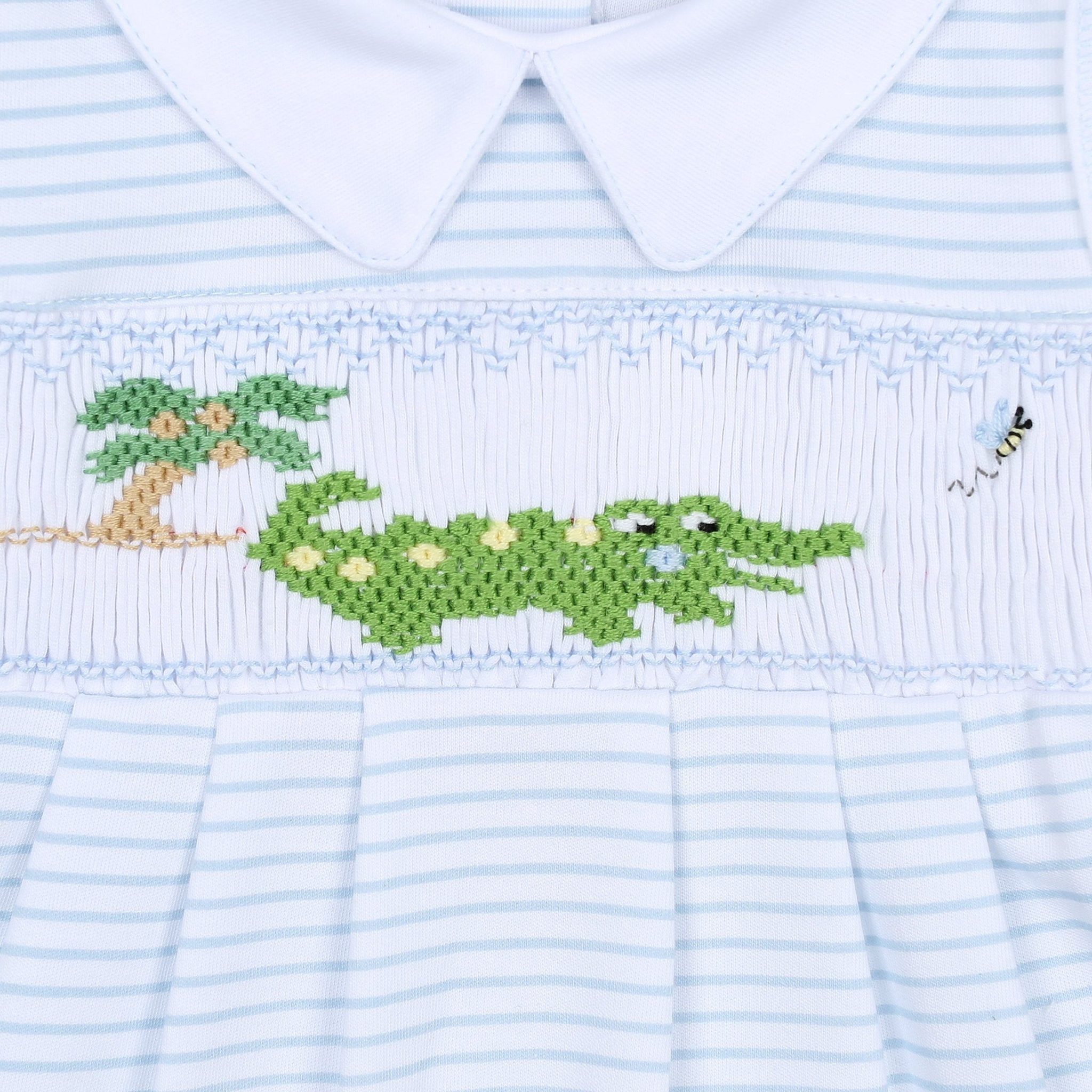 Alligator Classics Smocked Short Playsuit - Blue - Magnolia BabyShort Playsuit