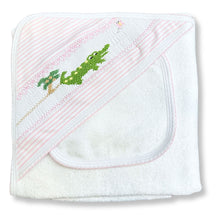  Alligator Classics Smocked Towel Set - Pink - Magnolia BabyTowel Set