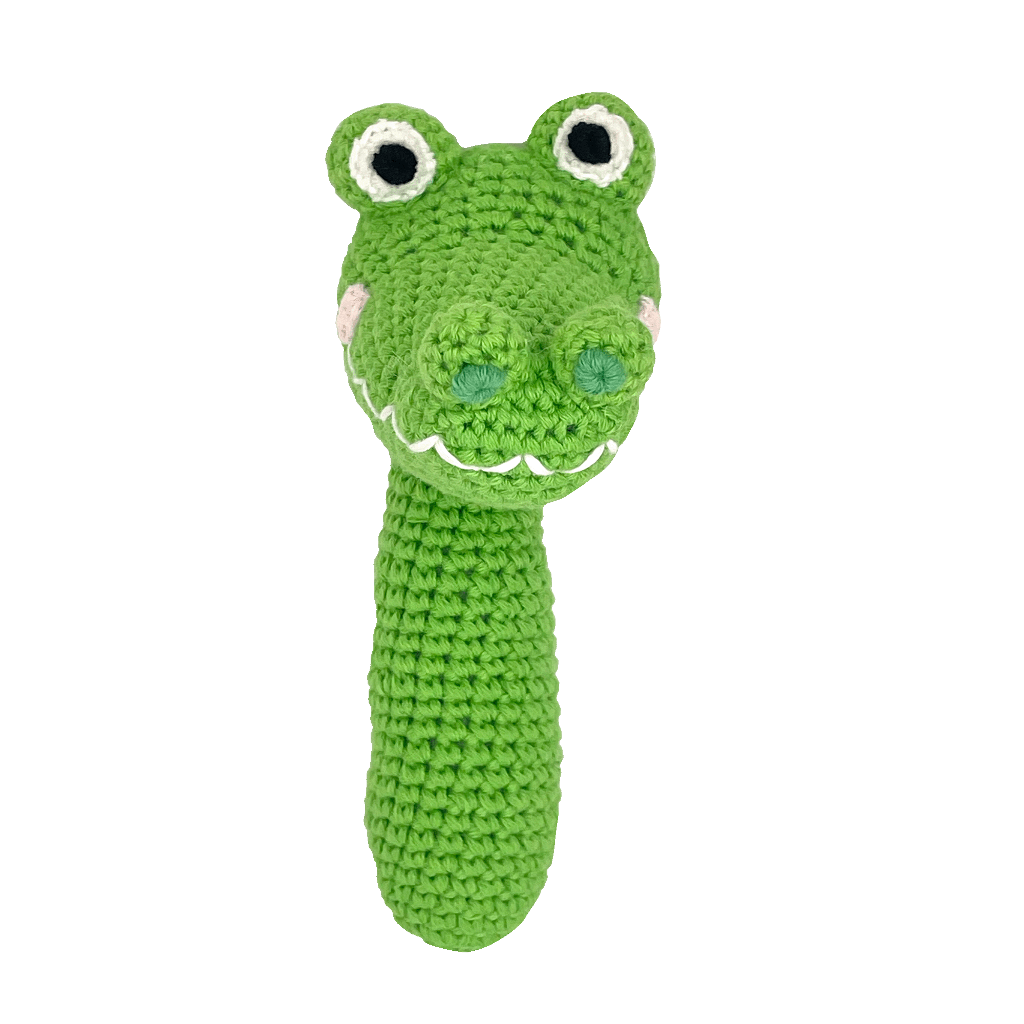 Alligator Crochet Stick Rattle - Magnolia BabyRattle