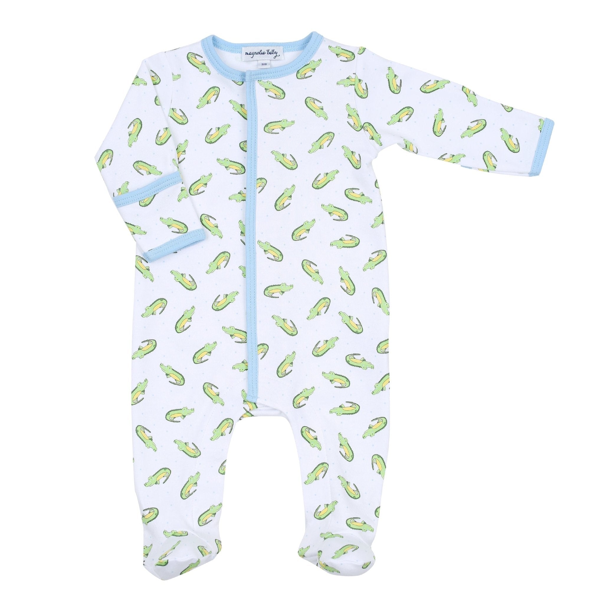 Alligator Friends Blue Print Footie