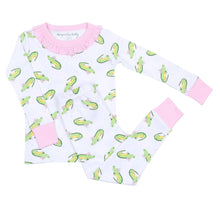  Alligator Friends Pink Infant/Toddler Ruffle Long Pajamas