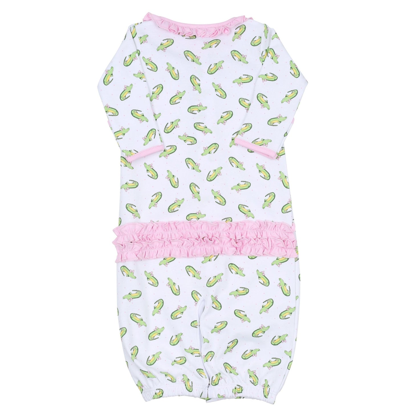 Alligator Friends Pink Print Ruffle Converter