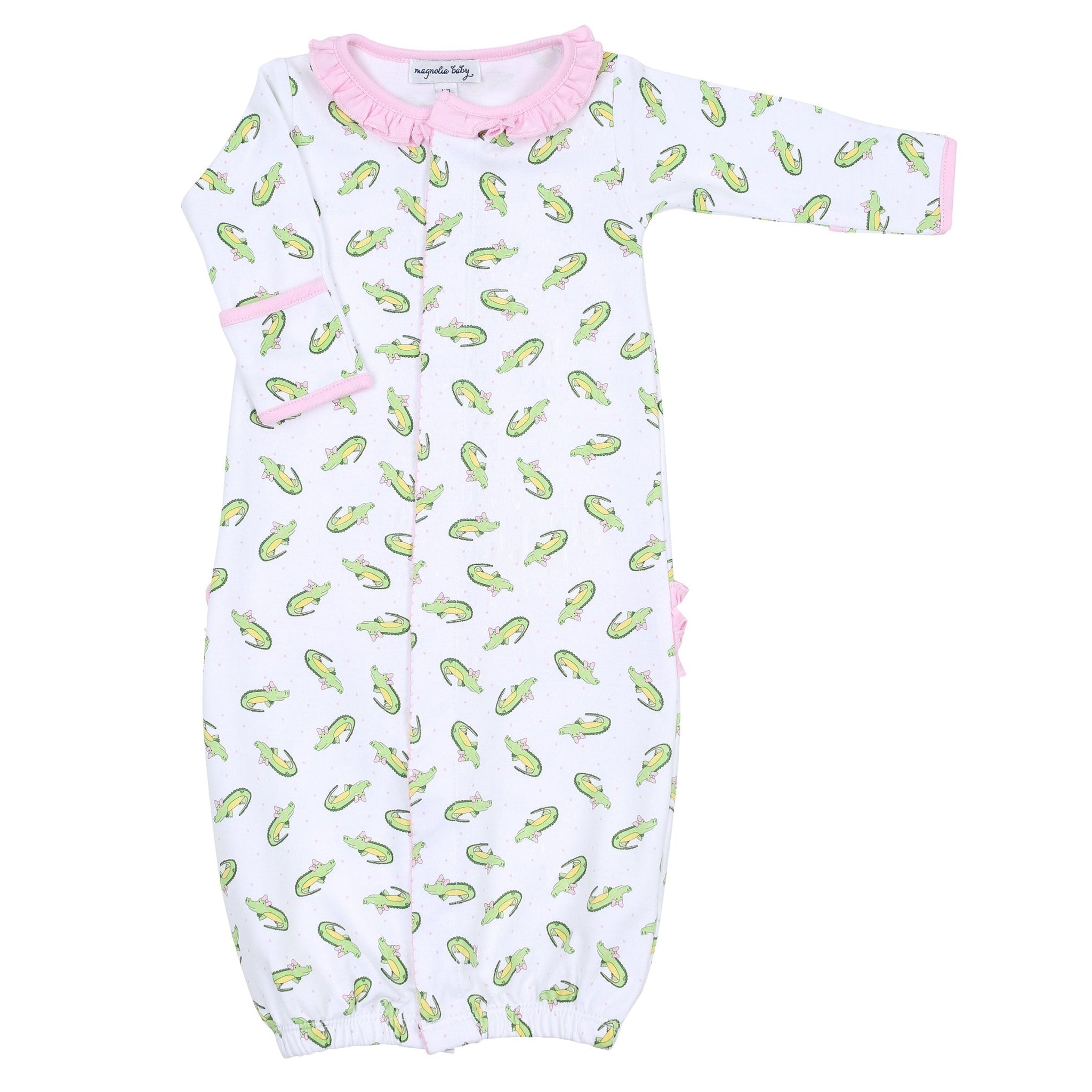 Alligator Friends Pink Print Ruffle Converter