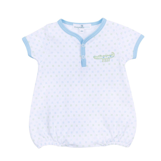 Alligator Pie Embroidered Bubble - Light Blue - Magnolia BabyBubble