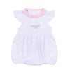 Alligator Pie Embroidered Bubble - Pink - Magnolia BabyBubble