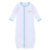 Alligator Pie Embroidered Converter - Light Blue - Magnolia BabyConverter Gown