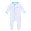 Alligator Pie Embroidered Footie - Light Blue - Magnolia BabyFootie