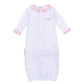 Alligator Pie Embroidered Ruffle Converter - Pink - Magnolia BabyConverter Gown