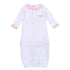 Alligator Pie Embroidered Ruffle Converter - Pink - Magnolia BabyConverter Gown