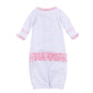 Alligator Pie Embroidered Ruffle Converter - Pink - Magnolia BabyConverter Gown