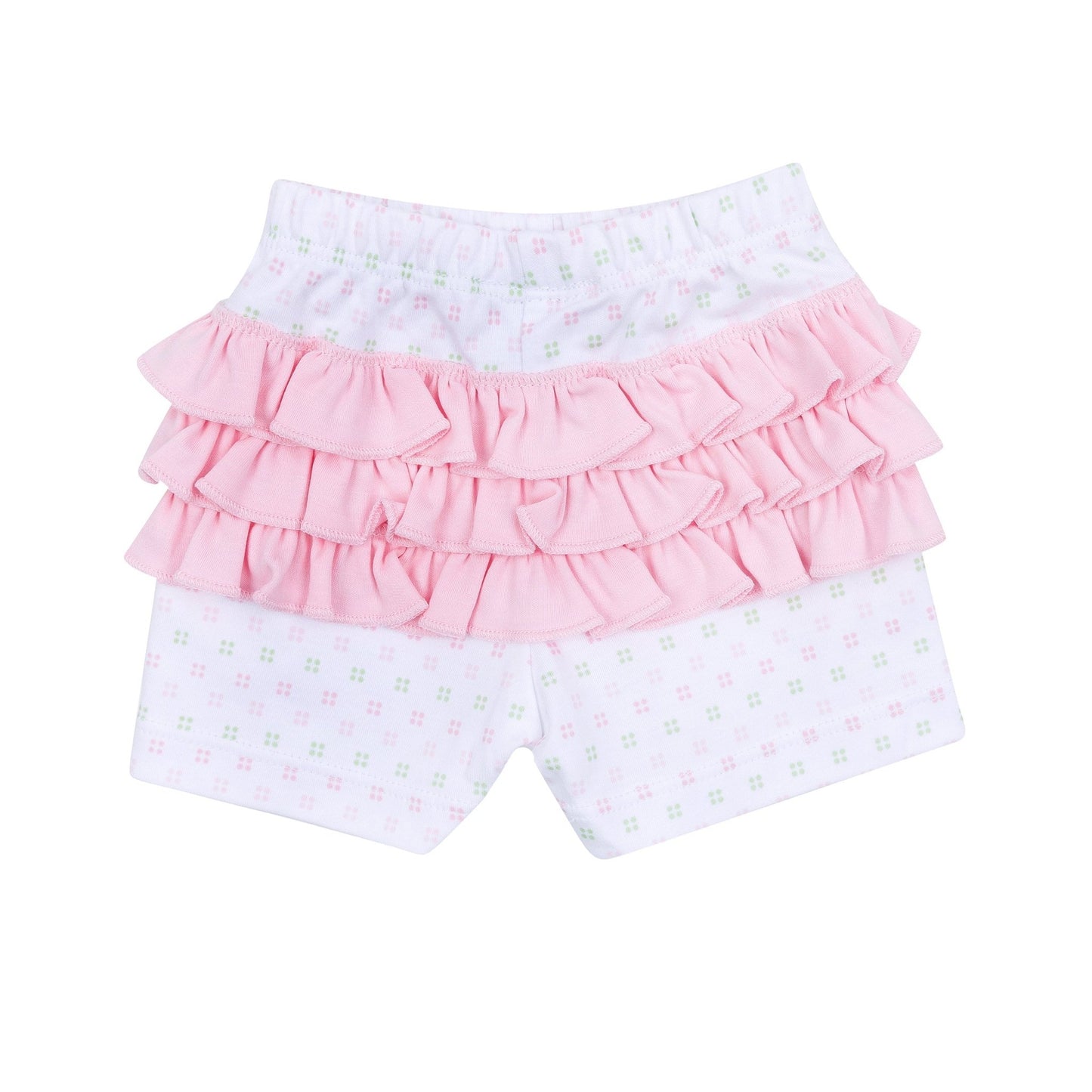 Alligator Pie Embroidered Ruffle Short Set - Pink - Magnolia BabyShort Set