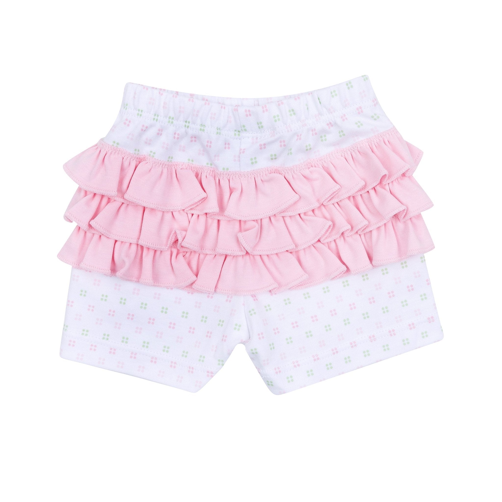 Alligator Pie Embroidered Ruffle Short Set - Pink - Magnolia BabyShort Set