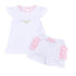 Alligator Pie Embroidered Ruffle Short Set - Pink - Magnolia BabyShort Set