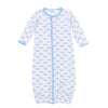 Alligator Pie Print Converter - Light Blue - Magnolia BabyConverter Gown