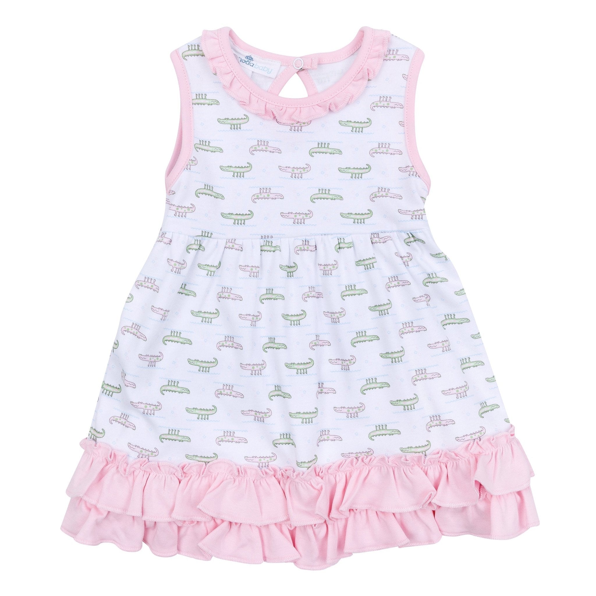 Alligator Pie Print Dress - Pink - Magnolia BabyDress