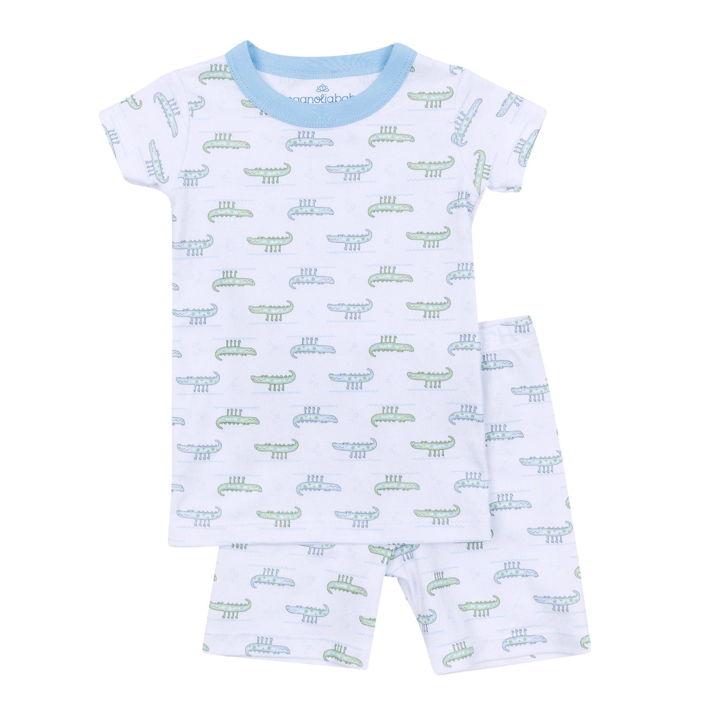Alligator Pie Short Pajamas - Light Blue - Magnolia BabyShort Pajamas