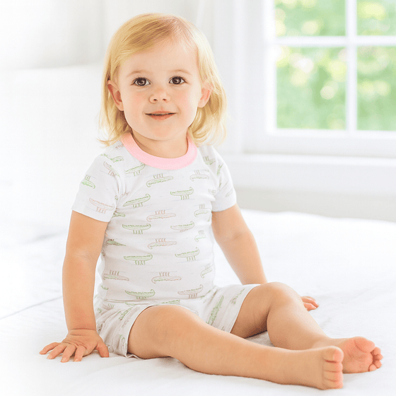 Alligator Pie Short Pajamas - Pink - Magnolia BabyShort Pajamas