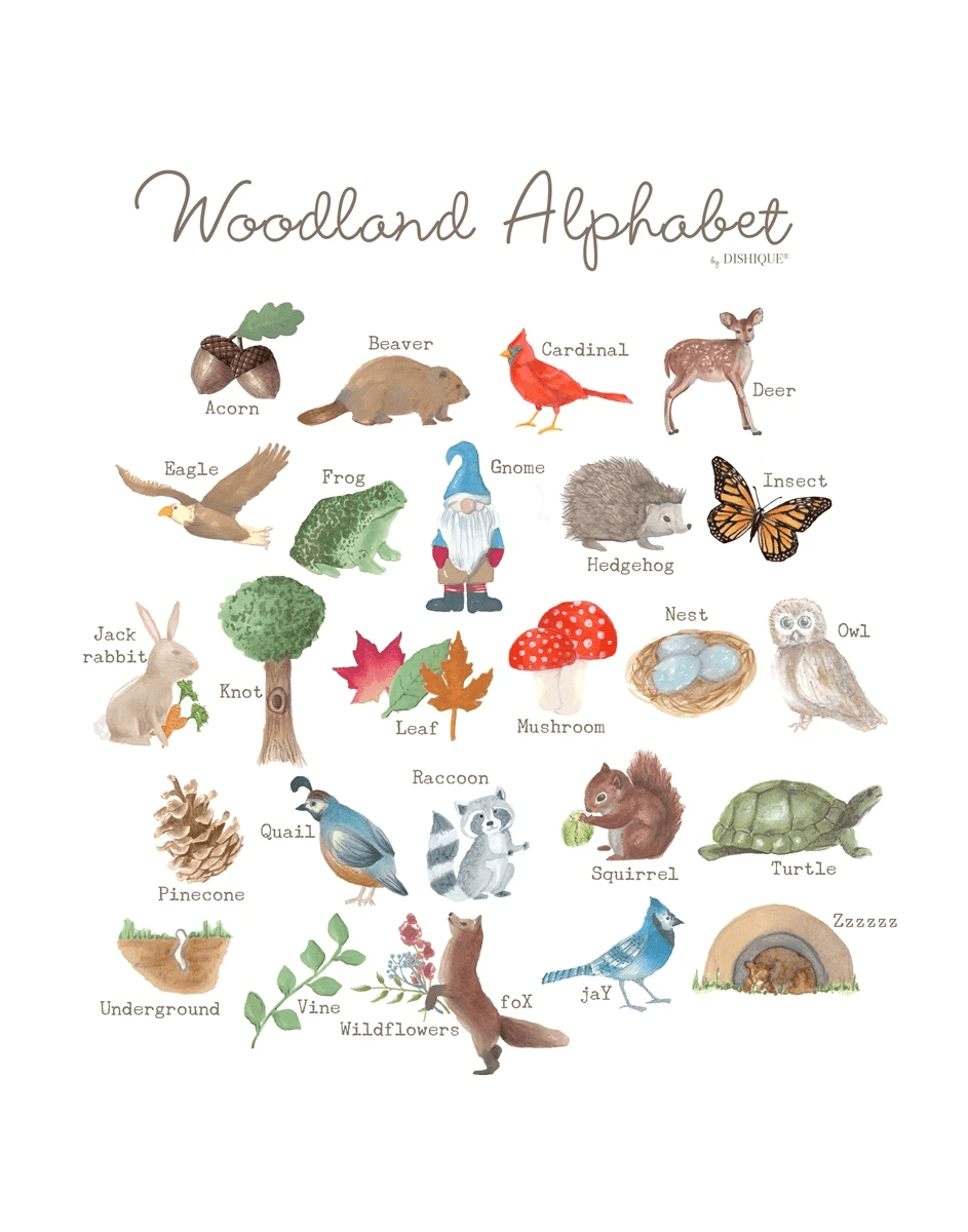 Alphabet Wall Art - Woodland - Magnolia BabyWall Art