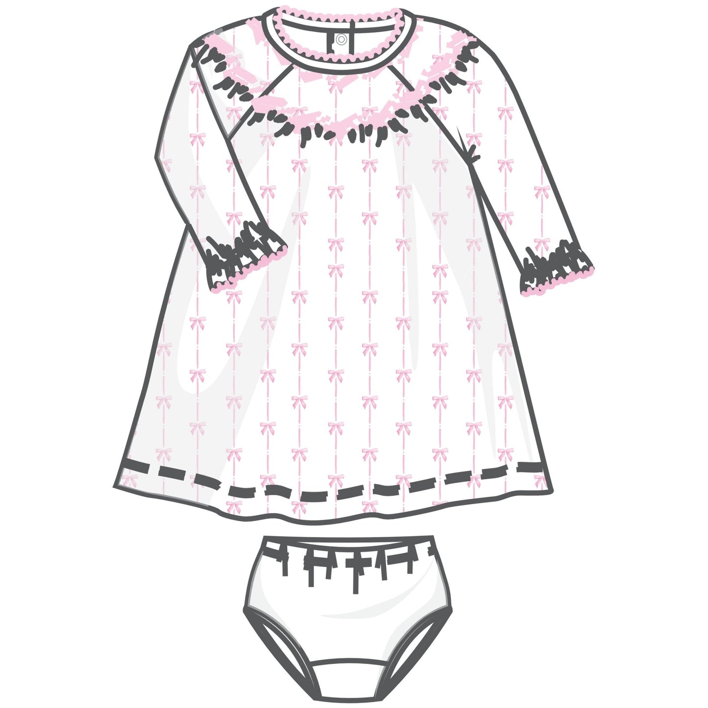 Amelia's Classics Bishop Long Sleeve Dress - Magnolia BabyDress