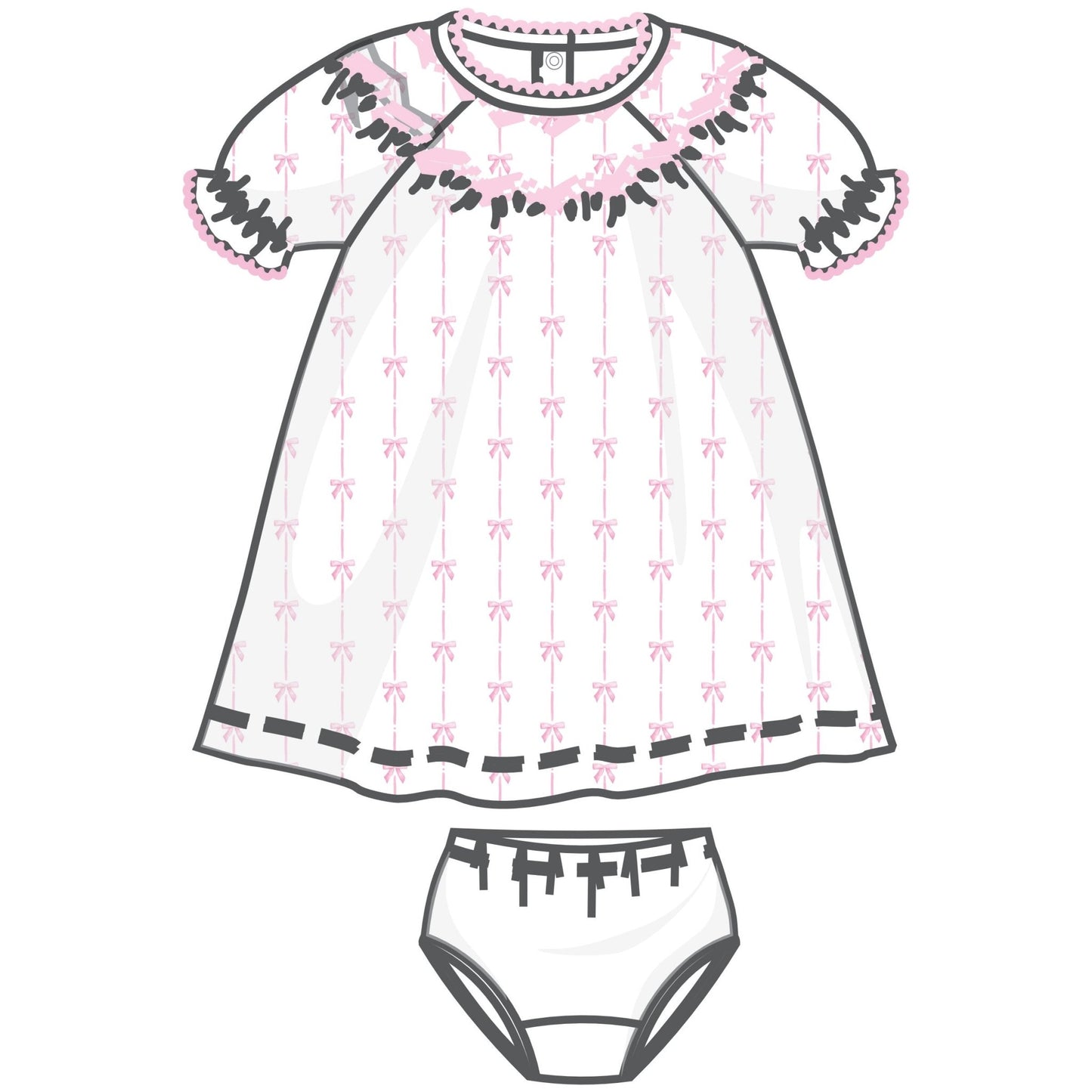 Amelia's Classics Bishop Short Sleeve Dress - Magnolia BabyDress