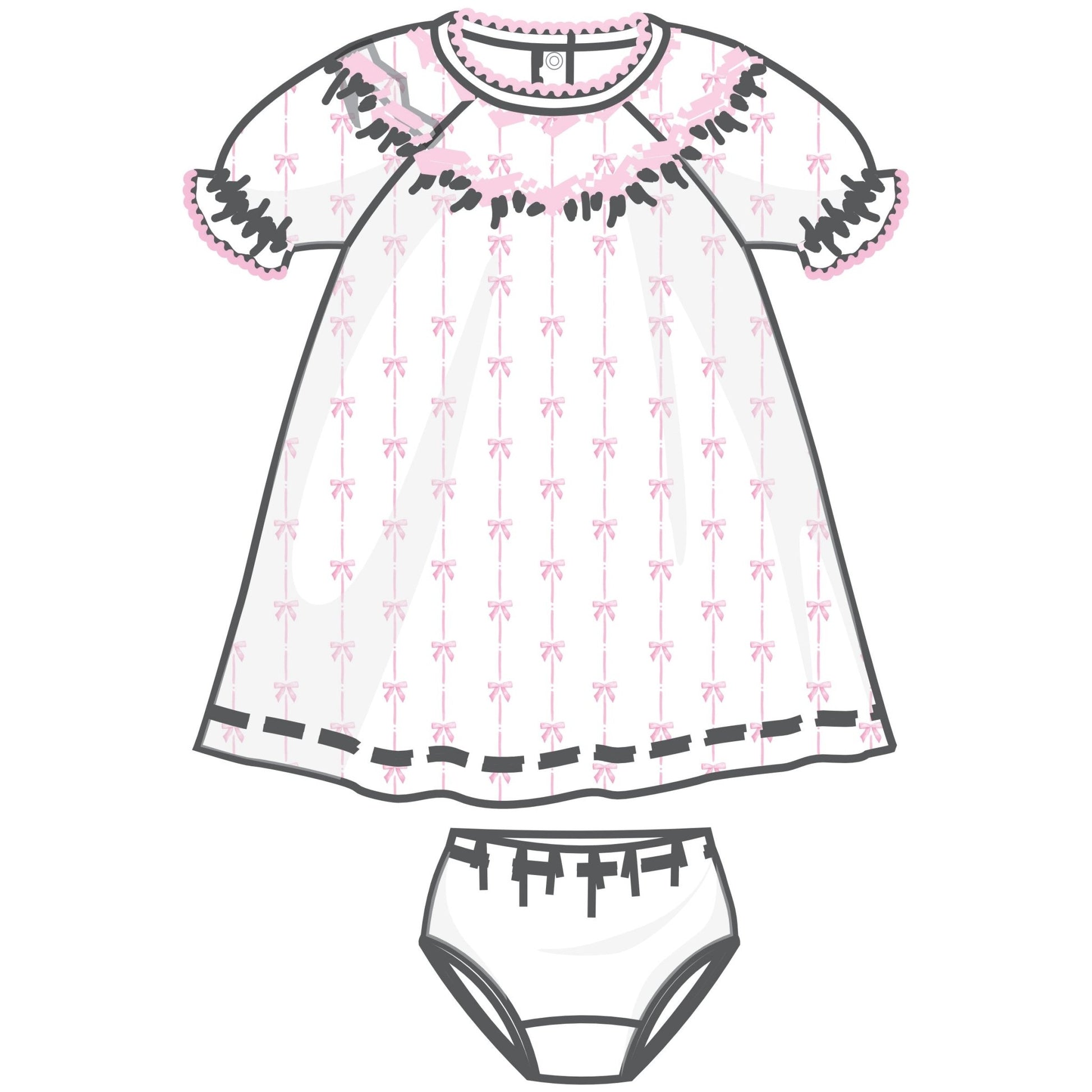 Amelia's Classics Bishop Short Sleeve Dress - Magnolia BabyDress