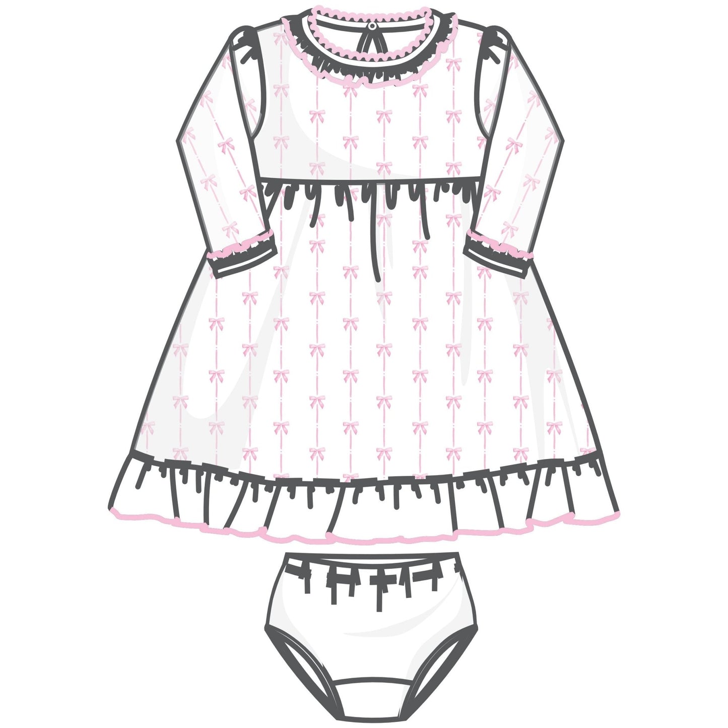 Amelia's Classics Long Sleeve Dress - Magnolia BabyDress