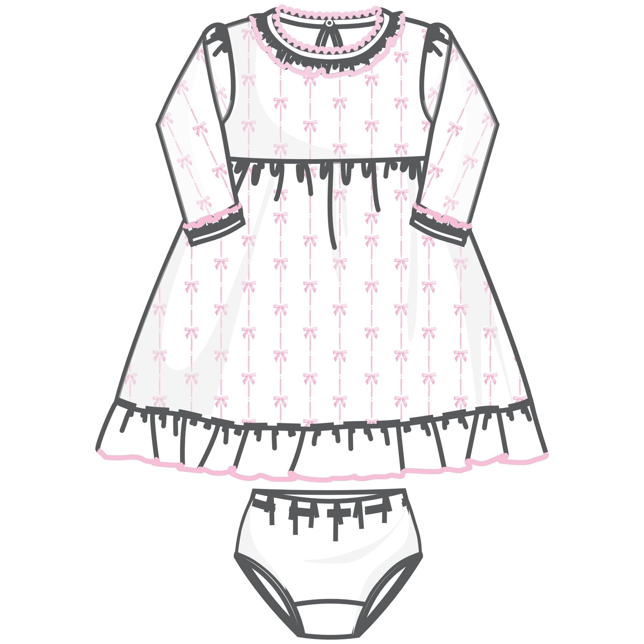 Amelia's Classics Long Sleeve Dress - Magnolia BabyDress