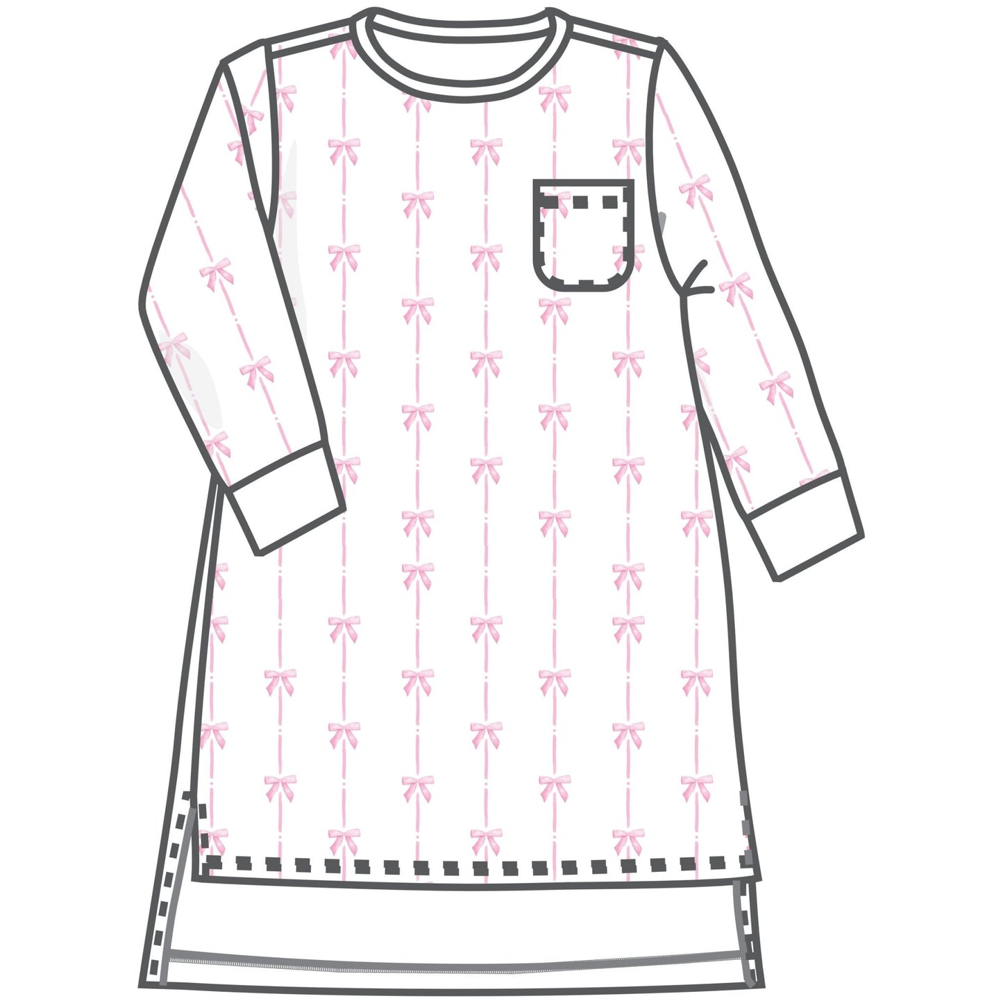 Amelia's Classics Long Sleeve Nightdress - Magnolia BabyNightdress