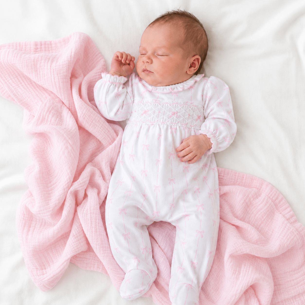 Amelia's Classics Smocked Footie - Magnolia BabyFootie