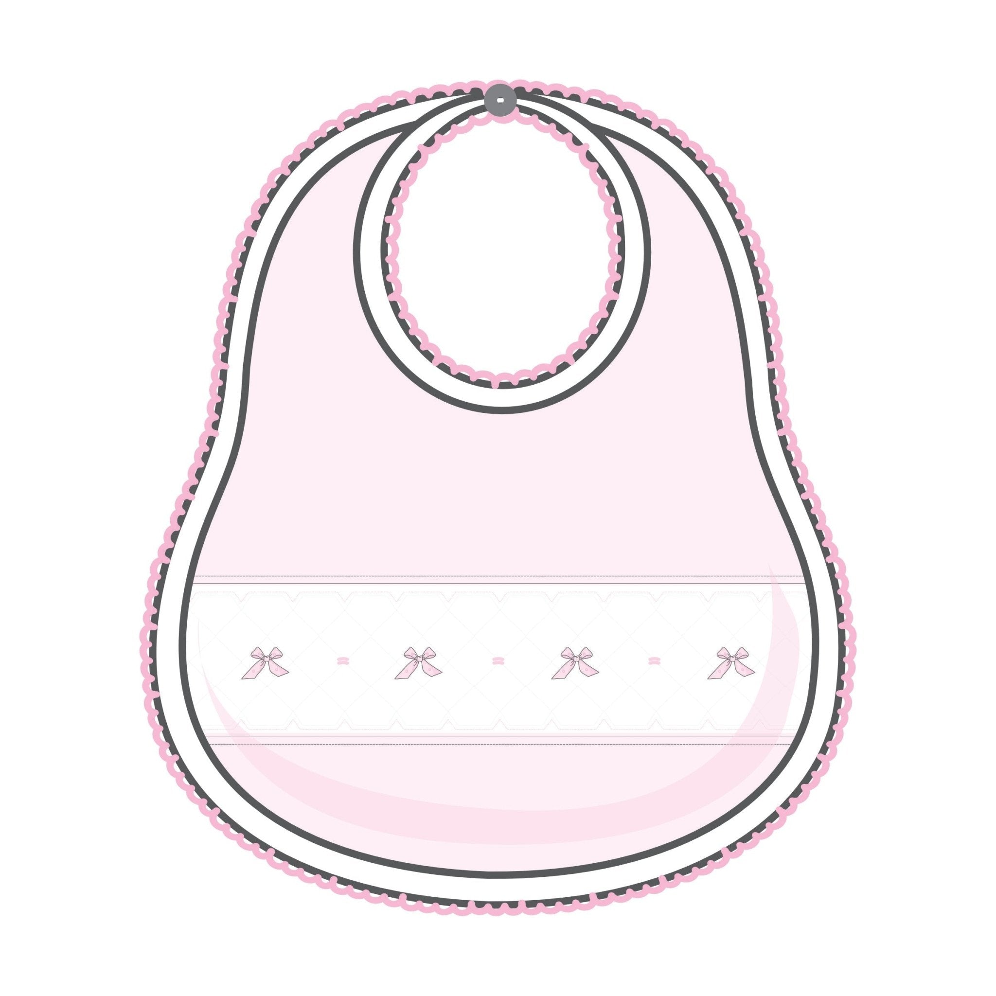 Amelia's Classics Solid Smocked Bib - Magnolia Baby Girl