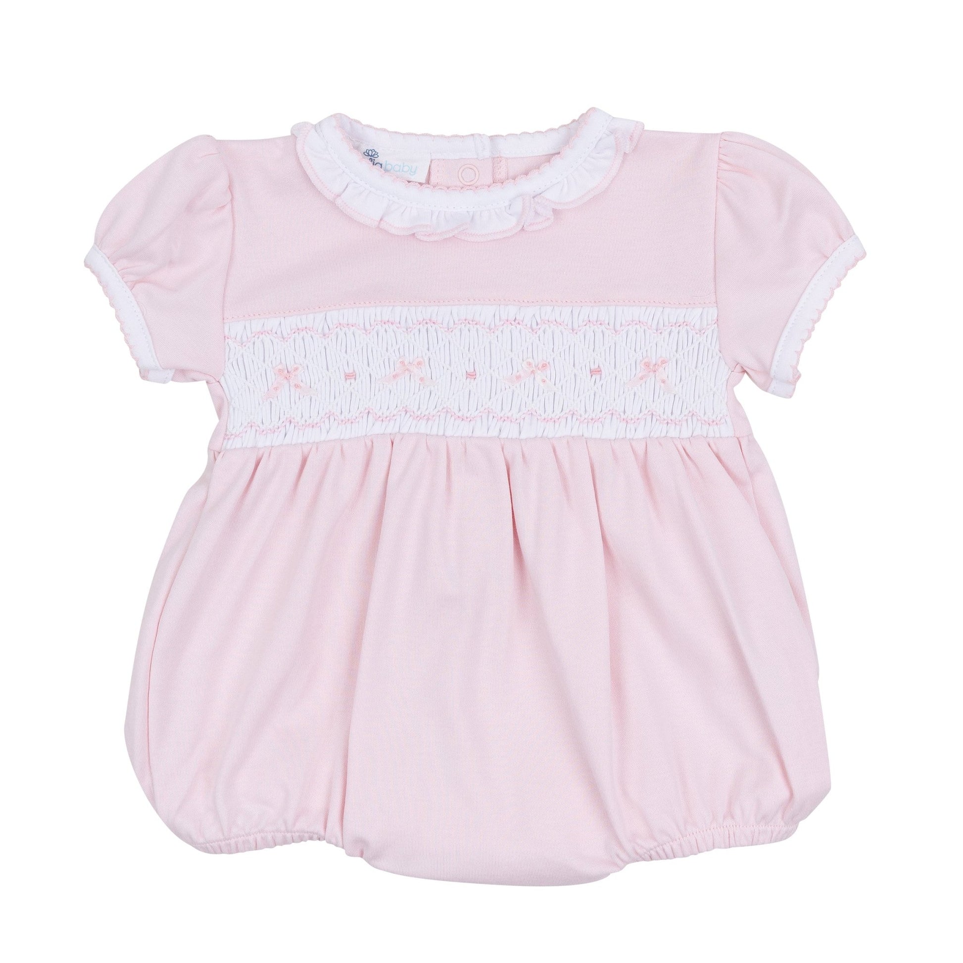 Amelia's Classics Solid Smocked Bubble - Magnolia BabyBubble