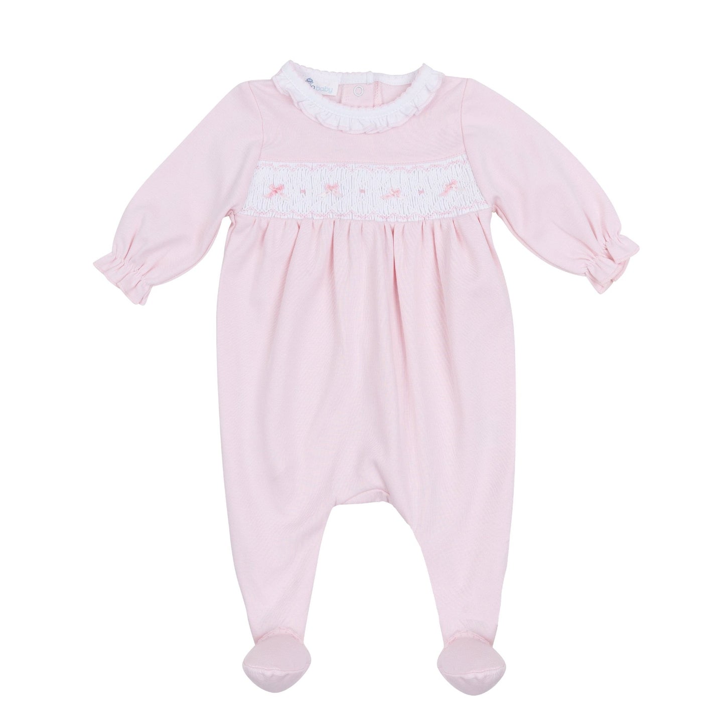 Amelia's Classics Solid Smocked Footie - Magnolia BabyFootie