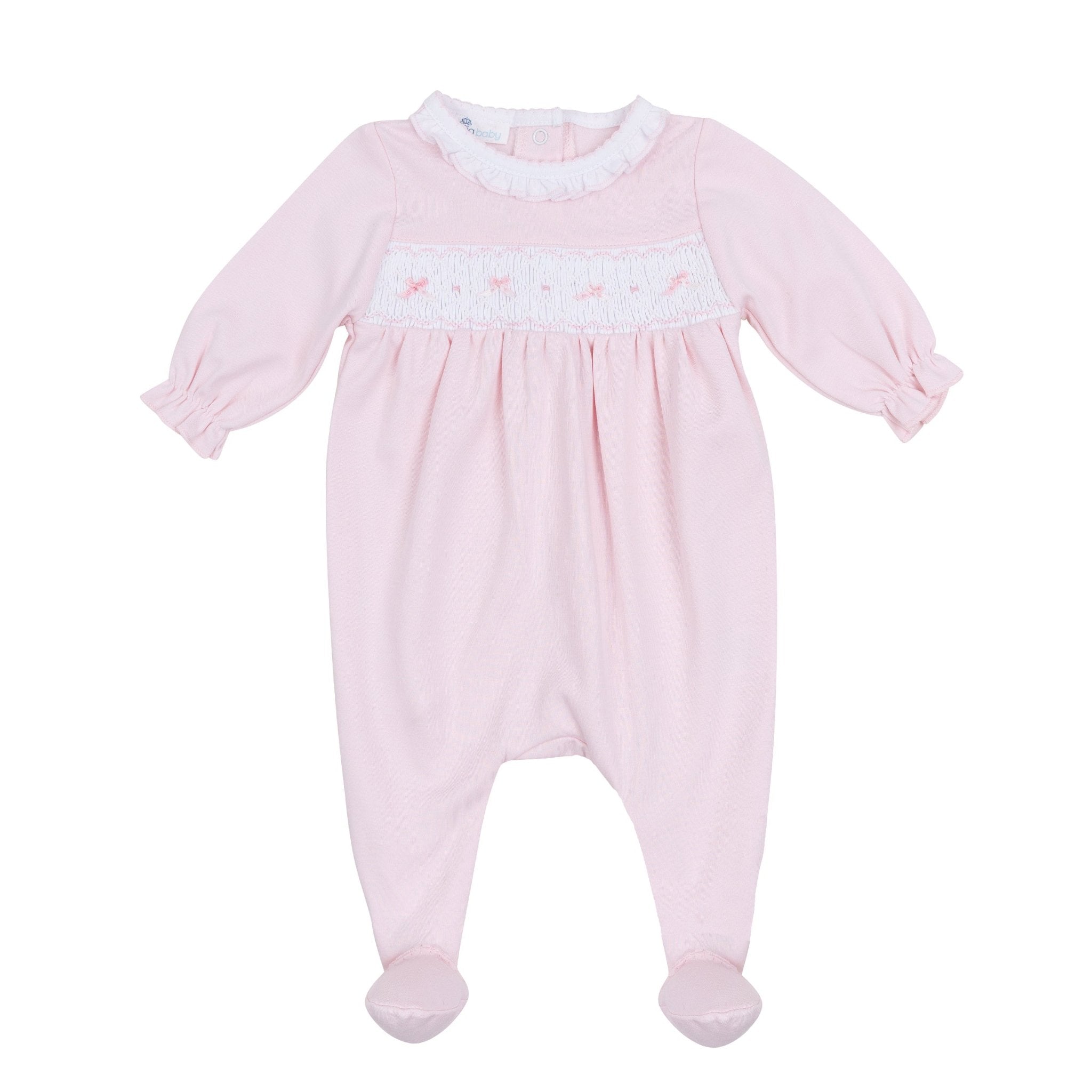 Amelia's Classics Solid Smocked Footie - Magnolia BabyFootie