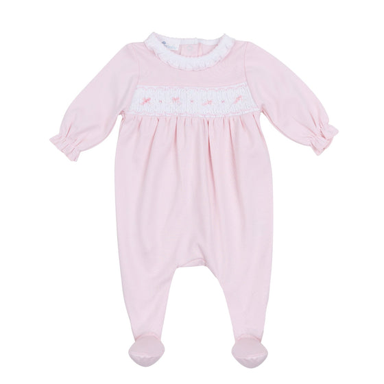 Amelia's Classics Solid Smocked Footie - Magnolia BabyFootie