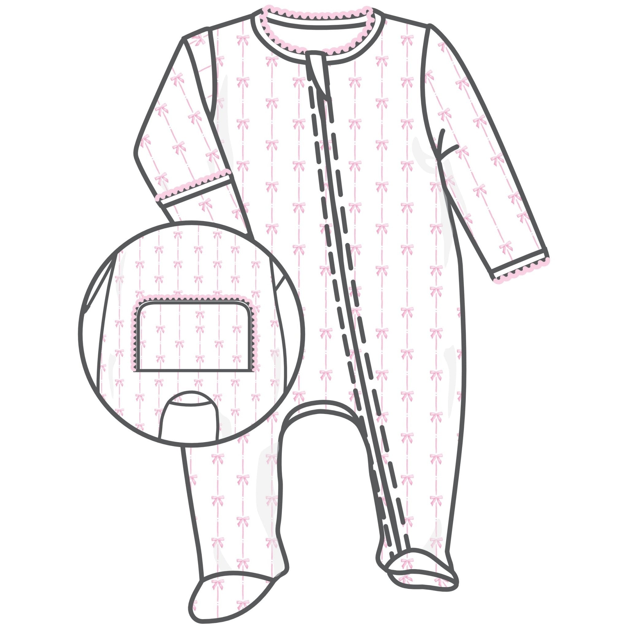 Amelia's Classics Zip Flap Footie - Magnolia BabyFootie