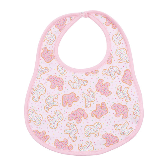 Animal Crackers Bib - Pink - Magnolia BabyBib