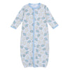 Animal Crackers Converter - Light Blue - Magnolia BabyConverter Gown