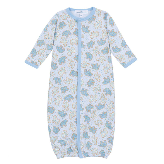 Animal Crackers Converter - Light Blue - Magnolia BabyConverter Gown