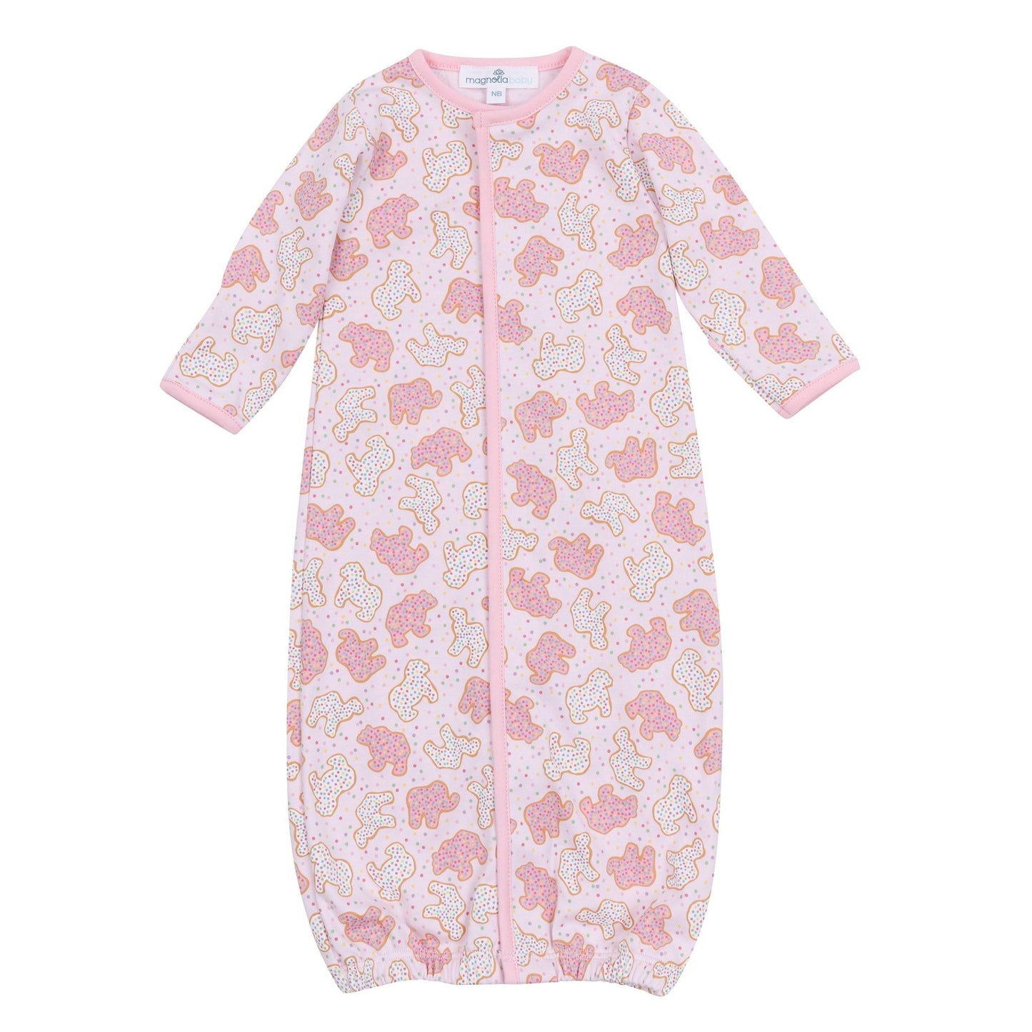 Animal Crackers Converter - Pink - Magnolia BabyConverter Gown