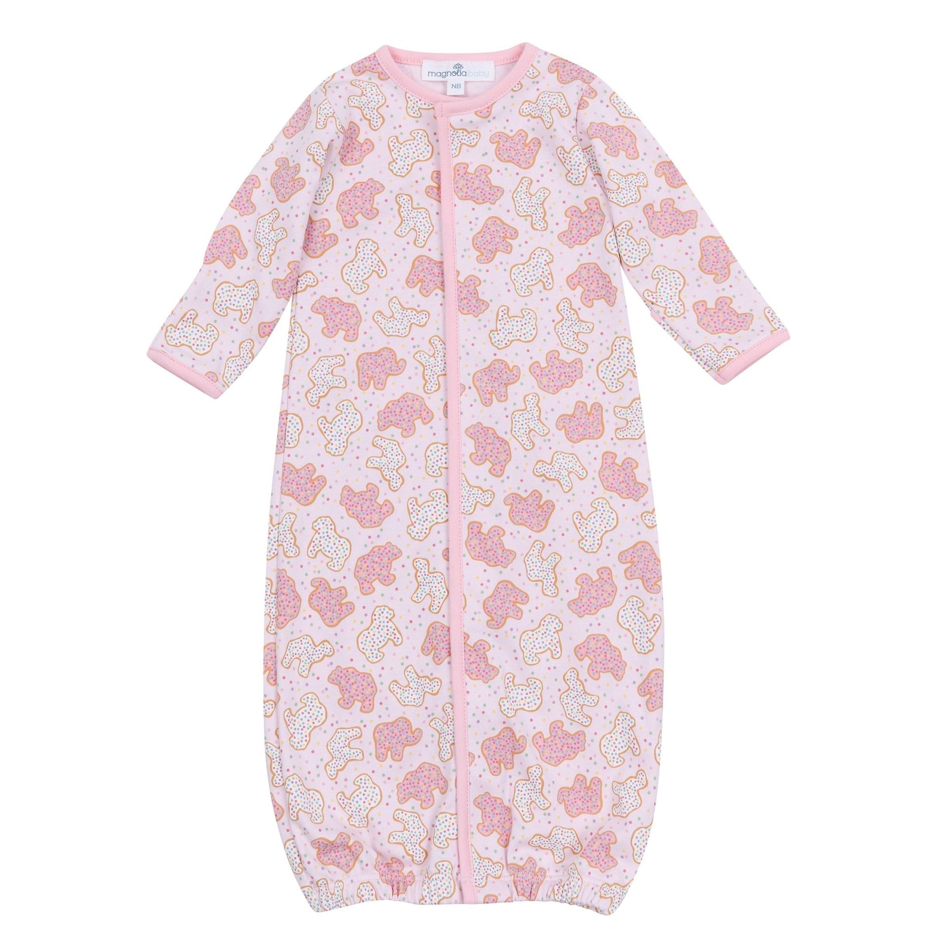 Animal Crackers Converter - Pink - Magnolia BabyConverter Gown