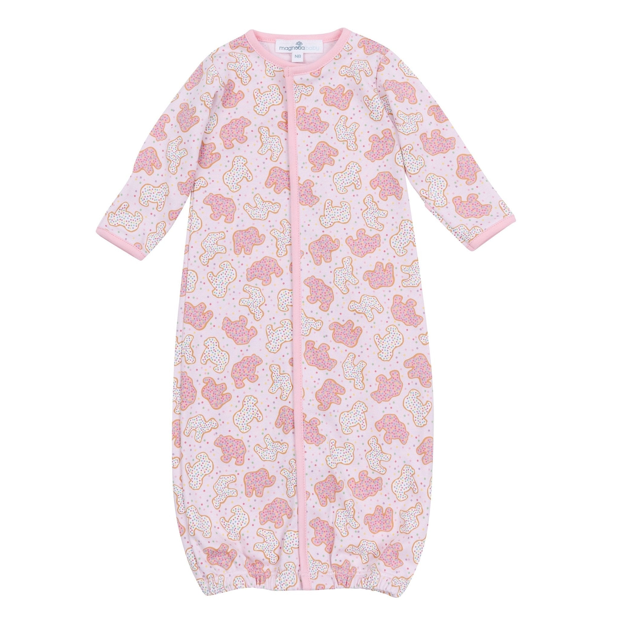 Animal Crackers Converter - Pink - Magnolia BabyConverter Gown