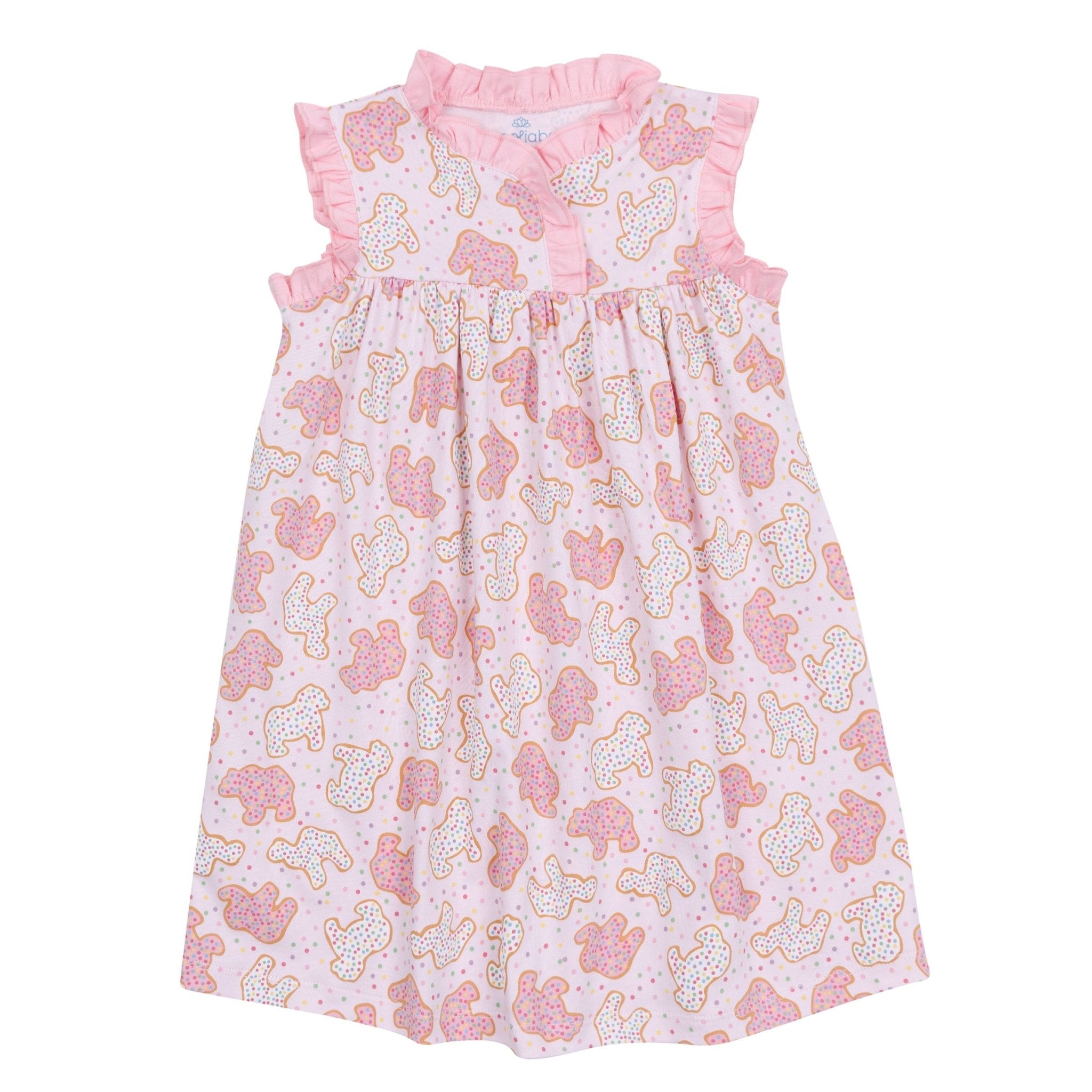 Animal Crackers Flutters Nightdress - Pink - Magnolia BabyNightdress