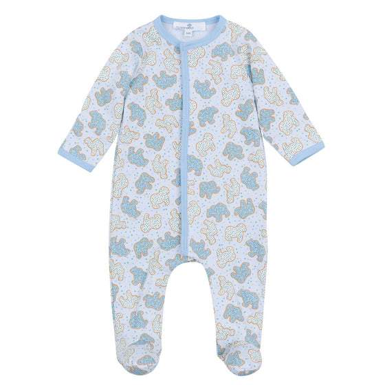 Animal Crackers Footie - Light Blue - Magnolia BabyFootie