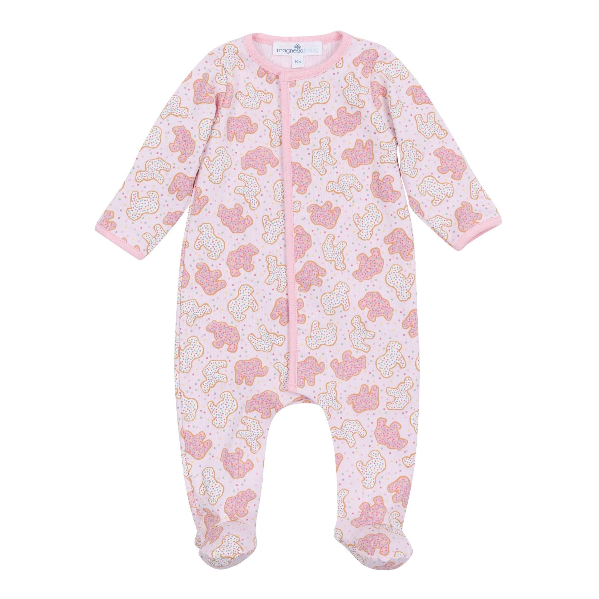 Animal Crackers Footie - Pink - Magnolia BabyFootie