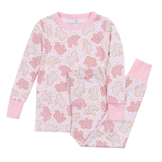 Animal Crackers Long Pajamas - Pink - Magnolia BabyLong Pajamas