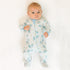 Animal Crackers Zip Footie - Light Blue - Magnolia BabyFootie