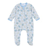 Animal Crackers Zip Footie - Light Blue - Magnolia BabyFootie