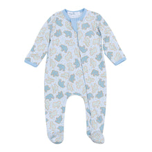  Animal Crackers Zip Footie - Light Blue - Magnolia BabyFootie